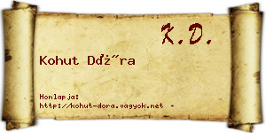 Kohut Dóra névjegykártya