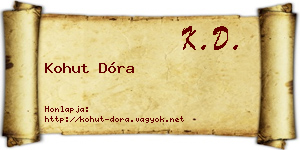 Kohut Dóra névjegykártya